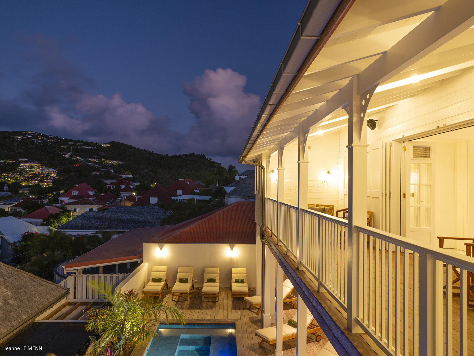 Gustavia 4-Bedroom Villa Rental – Creole-Style Townhouse with Pool & Harbor Views